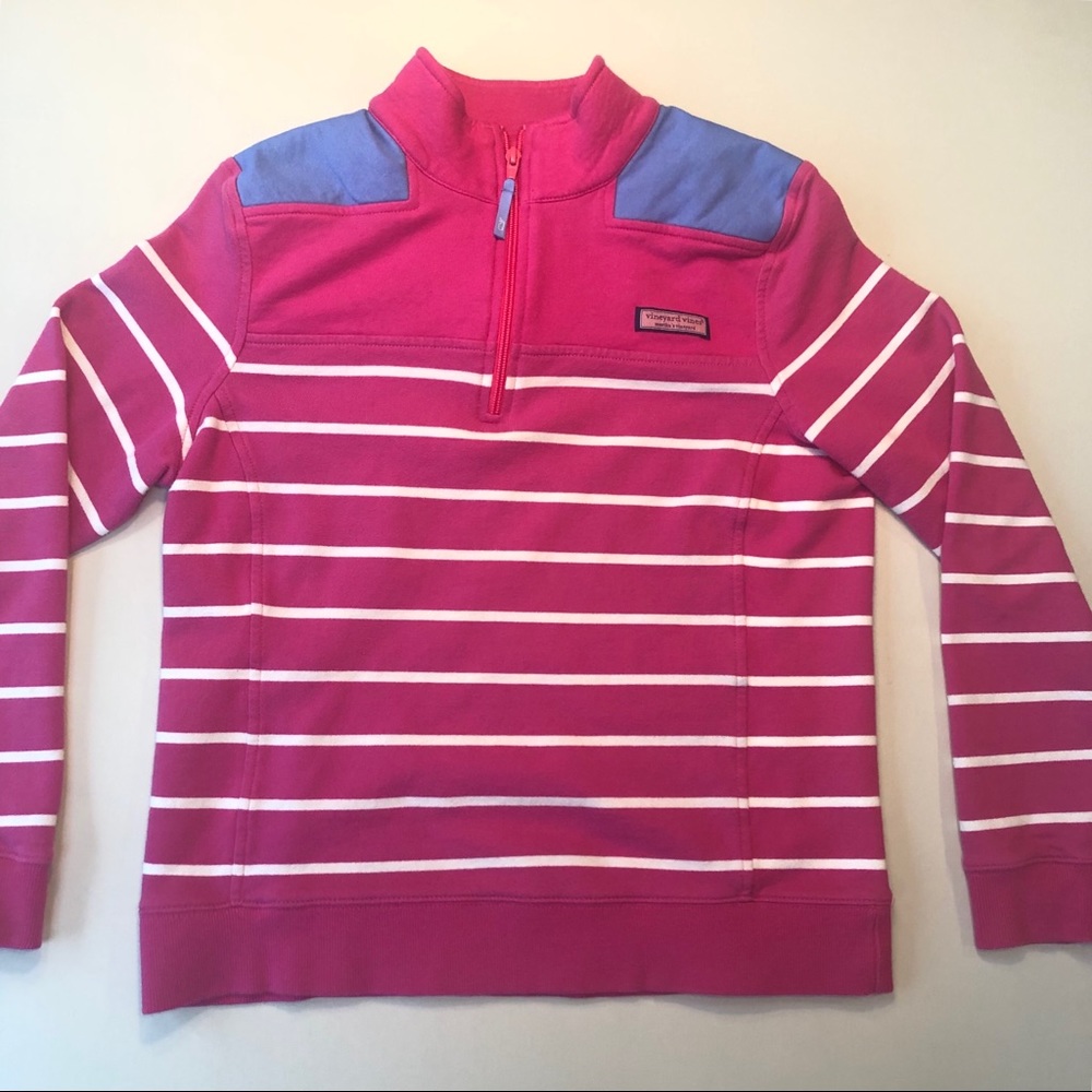 Vineyard Vines Pink Striped Shep Shirt Pullover